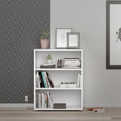 BudgetLine reol med 3 rum, hvid