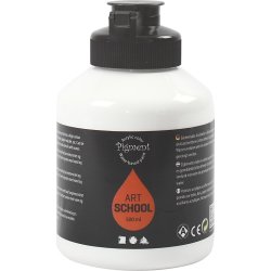 Pigment Kunstnermaling, 500 ml, white