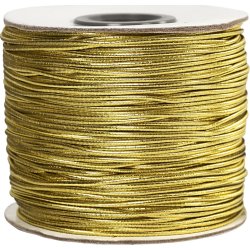 Elastiksnor, 1 mm x 100 m, guld