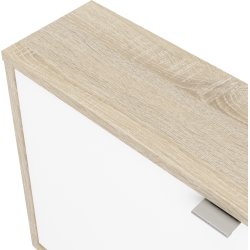 BudgetLine Skoskab m. 1 klaplåge og 1 rum, hvid/eg