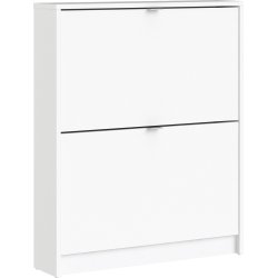 Coreline Skoskab m. 2 klaplåger og 2 rum, hvid