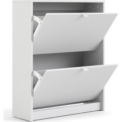 Coreline Skoskab m. 2 klaplåger og 4 rum, hvid