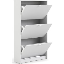 Coreline Skoskab m. 3 klaplåger og 6 rum, hvid
