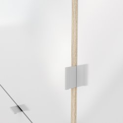 Coreline Skoskab m 3 klaplåger og skab, eg/hvid