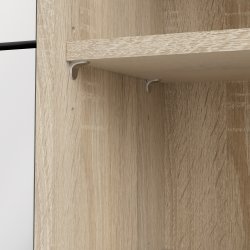 Coreline Skoskab m 3 klaplåger og skab, eg/hvid
