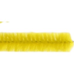 Chenille Piberensere 6 mm, gul, 50 stk