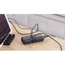 UNISYNK multi-oplader, 3 x USB-A, 7.2A, sort