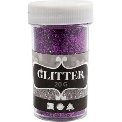 Glitterdrys, lilla, 20 g