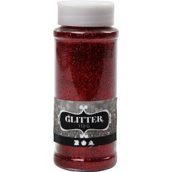 Glitterdrys, rød, 110 g