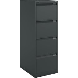 Mappskåp Bisley 4 lådor A4/FOLIO Antracit
