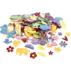Paljetter | Karneval | Pärlemorfärger | 400 g