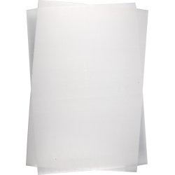 Krympeplast | 20x30 cm | Mat hvid | 10 ark