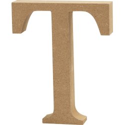 Bokstav av trä | T | 13 cm