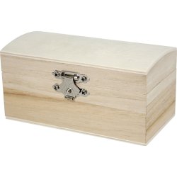 Skattkista av trä med lås | 11,5 x 5,8 x 5,8 cm