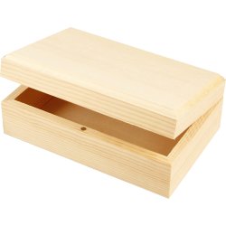 Smyckeskrin av trä magnetlås | 14x9x5 cm