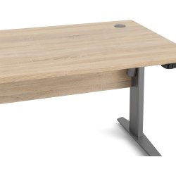 BudgetLine hæve-/sænkebord, 150x80cm, eg/alu