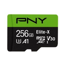 PNY Elite-X Micro SDXC 4K 256GB Class10 m/adapter