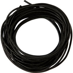 Lädersnöre | 2 mm | Svart | 4m