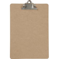 Skrivplatta A5 MDF Silverklämma