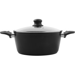 Gryde med låg | Nonstick | Sort | 4,3 L