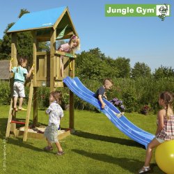 Jungle Gym Castle 2.1 lektorn m. blå rutschkana
