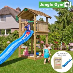 Jungle Gym legetårn m. 120 kg sand og rutschebane