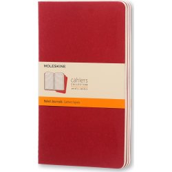 Moleskine Cahier Notesbog | L | Linj. | Rød