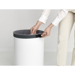Brabantia Vasketøjskurv, 60 L, hvid/grå