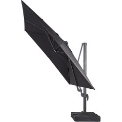 Andreas hængeparasol 300x300 cm, i sort, inkl. fod