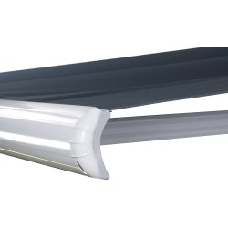 Liana Markise m/motor & LED, 480x300 m, grå/hvid