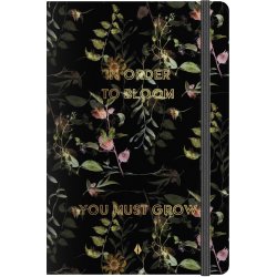 Burde Deluxe Notesbog, A5, linjeret, flower