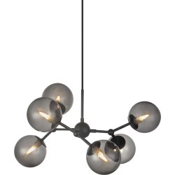 Atom Large taklampa, rök/svart
