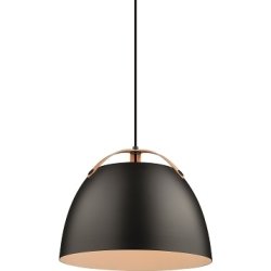 Oslo taklampa, Ø40, svart/ek