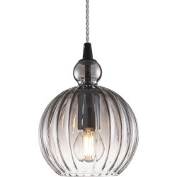 Ball Ball taklampa, Ø15, rökfärgad