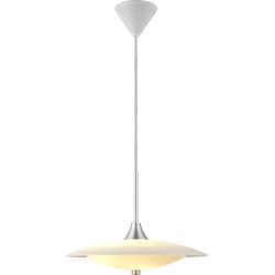 Baroni taklampa, Ø40, opal/aluminium