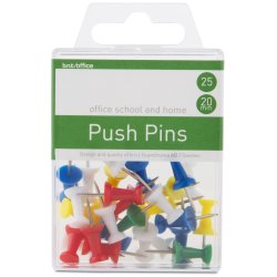 Office Push Pins | Ass. farver | 25 stk.