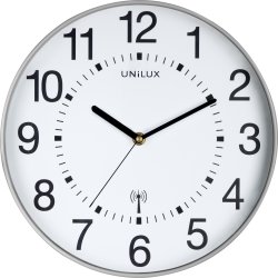 Väggklocka Unilux Wave Ø30 cm Radiostyrd Grå