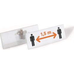 Namnskylt Durable Nål/klämma 40x105 mm 14 st