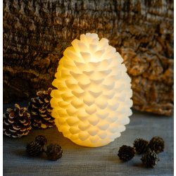 Clara LED koglelys, 1 stk, Hvid, Ø 14 x H 20 cm