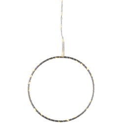 Liva cirkel, 80 LED, Ø25 cm, sølv