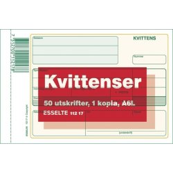 Blankett kvittens A6L 2x50 blad kopia