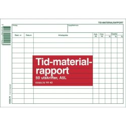Blankett tid- och materialrapport A5L