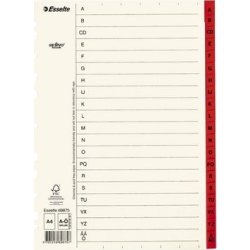 Pappregister Servo A4 A-Ö röd