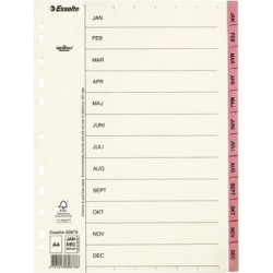 Pappregister Servo A4 Jan-Dec rosa