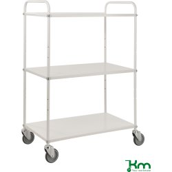 Hyllvagn med 3 hyllor 980x585x1445 mm 250 kg Vit