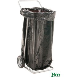 Affaldsvogn uden låg, 580x940, massive gummihjul