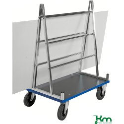 Skivvagn, 1000x700x1380, 500 kg, massiva hjul