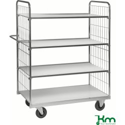 Bordsvagn med galler, 4 plan, 119x65x169,5, 300 kg