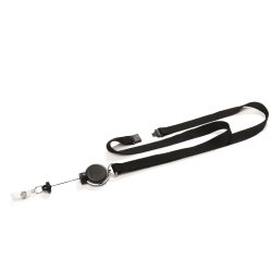 Nyckelband med jojo Durable 15 mm Svart