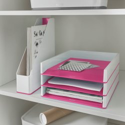 Leitz WOW Tidsskriftsamler | Hvid/pink